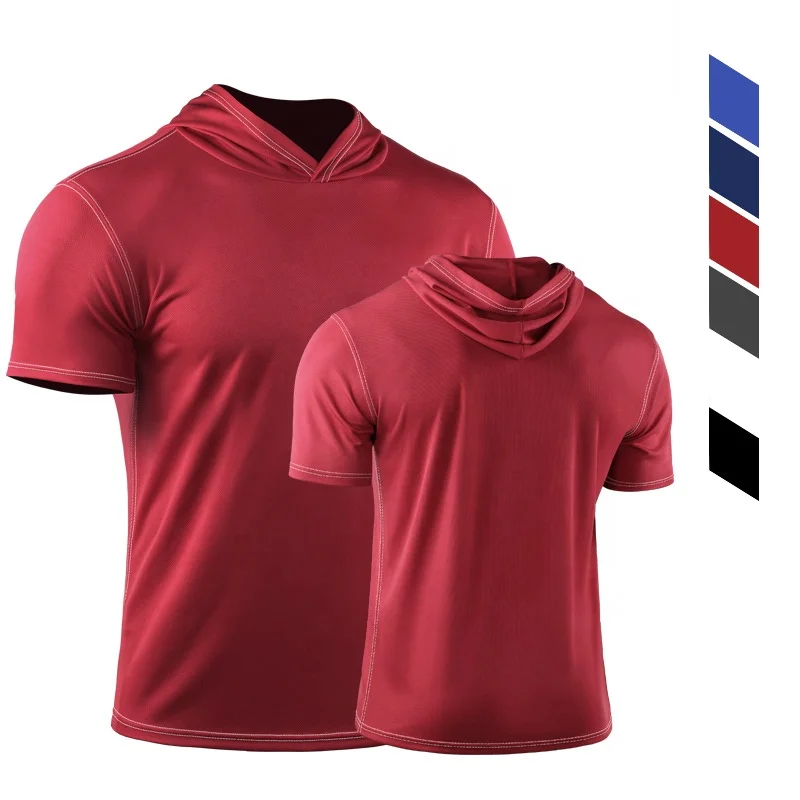 Gym Apparel Moisture Wicking Workout Polyester Dry Fit Mesh Short Sleeve Athletic Top Sport Plus Size T-shirt For Mens