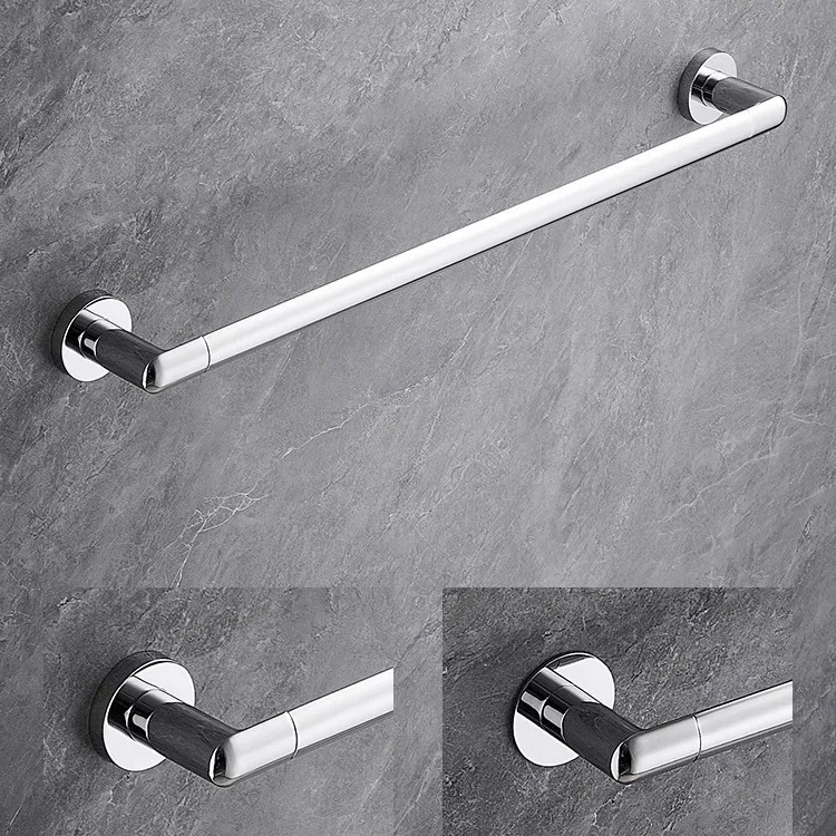 Anti-Rust Waterproof Movable Stainless Steel Vacuum Suction Cup Bathroom Towel Bar Rack Rail Hanger Towel Storage Rod