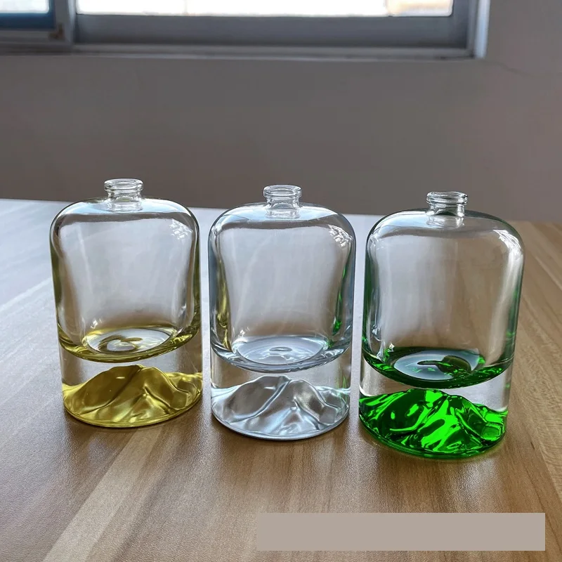 Wholesale Premium Thickened Bottom Luxury Glass Perfume Bottle Colorful Empty Cylinder for Cosmetics Ready Stock