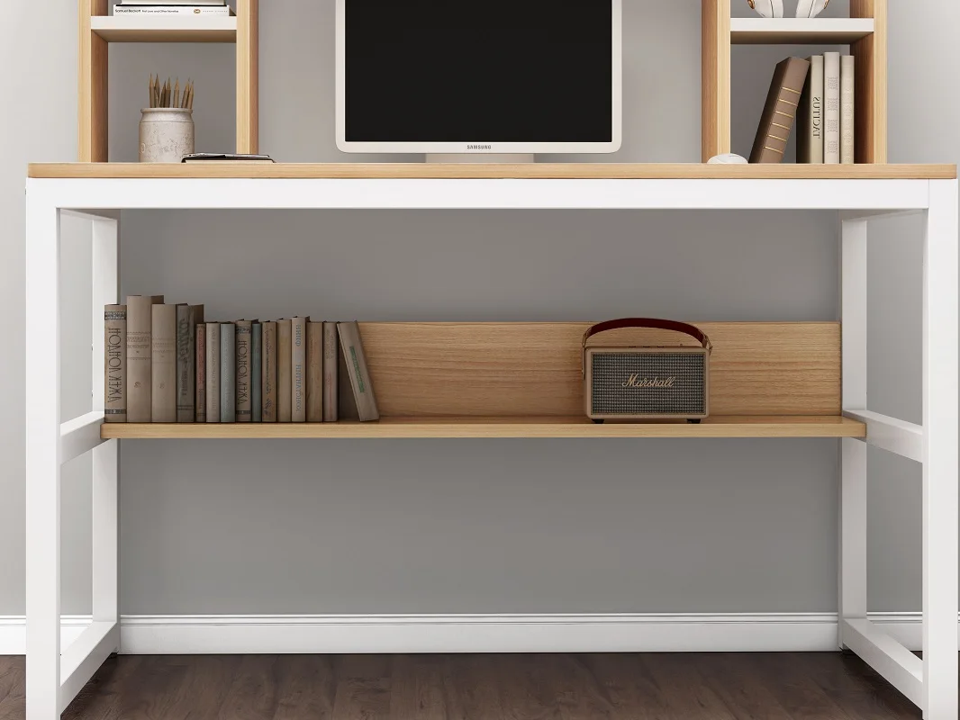 Eco-friendly adult modern office home simple study office writing desk with book shelf