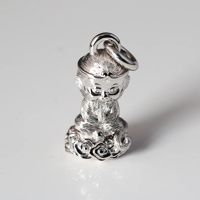 2024 Black Myth Chinese Hero Monkey King Wukong Pendant Necklace 18K Gold And 925 Silver Plated Hip Hop Style Fighting Buddha