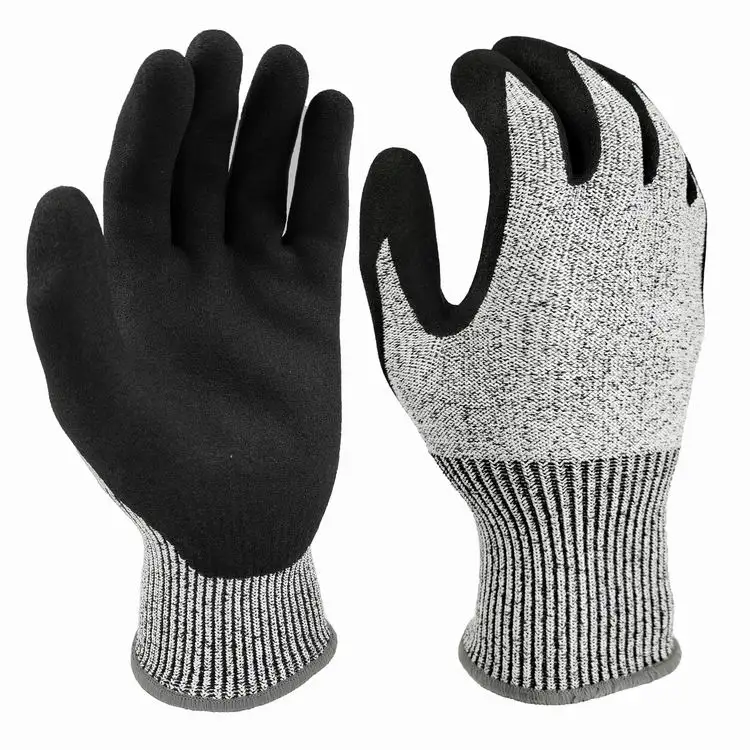 Nitrile Coating Cut-resistant Gloves Anti Abrasion Safety Sandy Finish