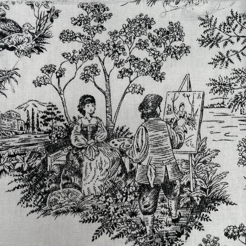 100% Cotton Reactive Printed Illustration Design Homespun Fabric for Garment and Home Textile