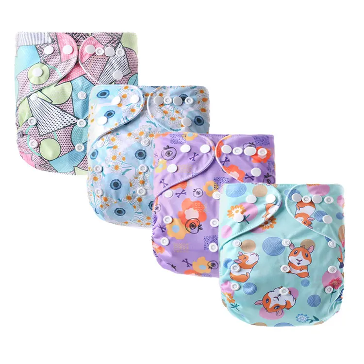 EASYMOM Wholesale Ecological  Washable Reusable Adjustable Baby Pocket Cloth Diapers Nappies