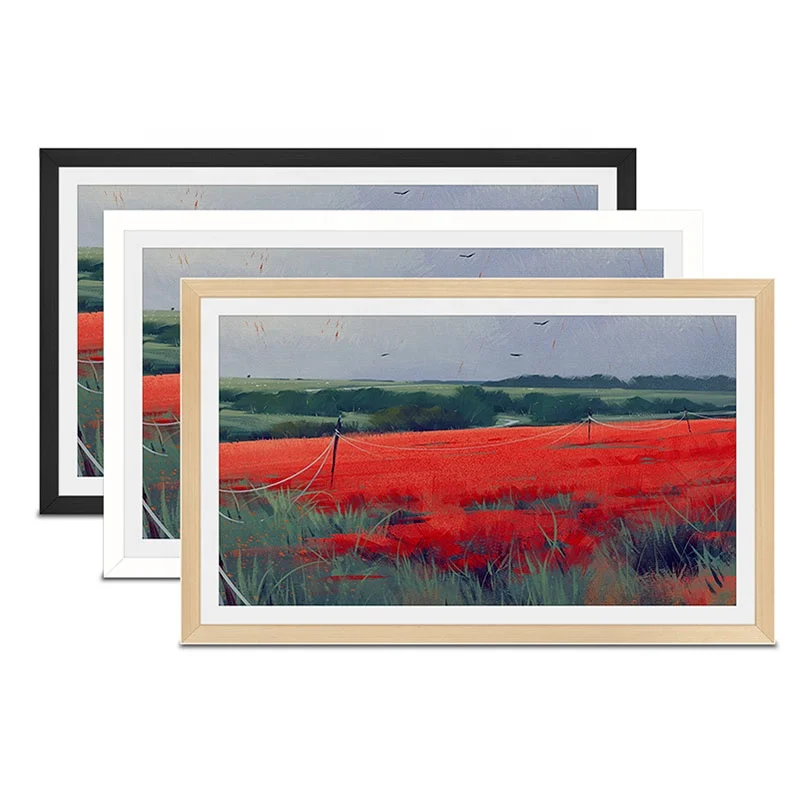 Hot selling wall large smart art android wifi autoplay video photos download and share remotely digital photo frame nft with app