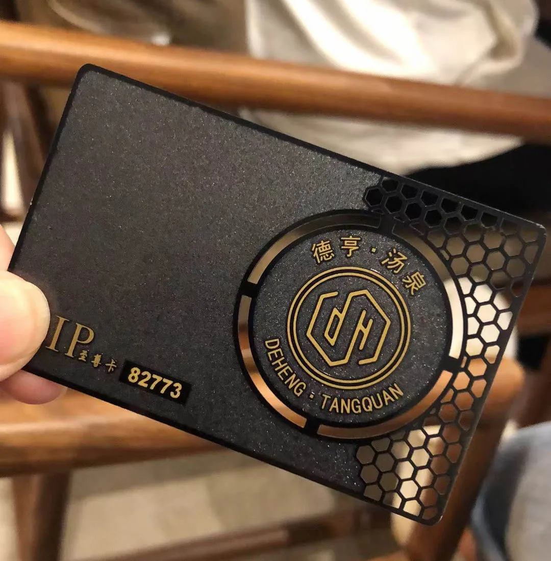 NFC Hybrid Hidden Metal Business Card Brush with Printing and Cutout