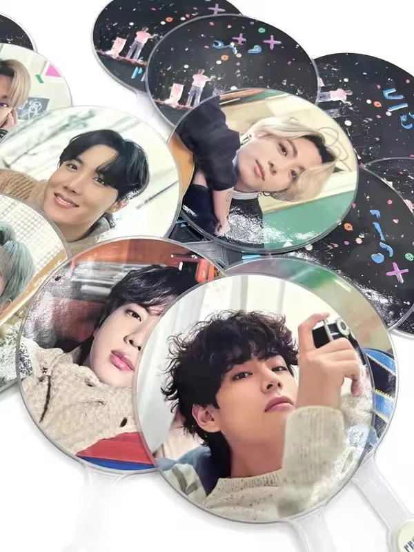 Custom Kpop Mini Picket Transparent Hand Fan Plastic Fan Image Picket Holographic Picket