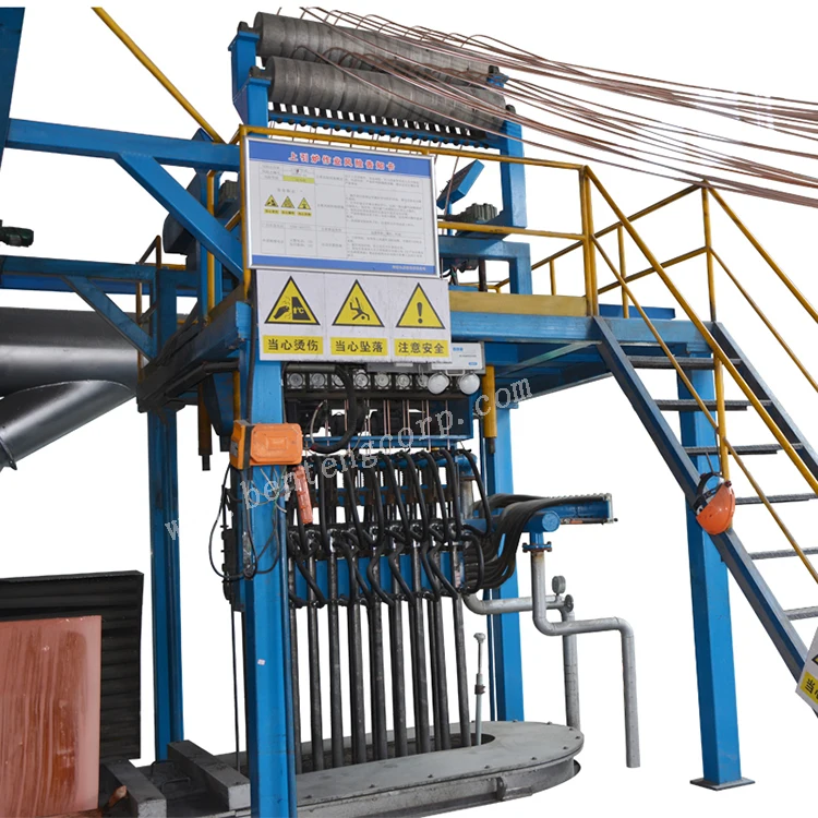 scrap copper to oxygen free copper rod upwards continuous casting production line