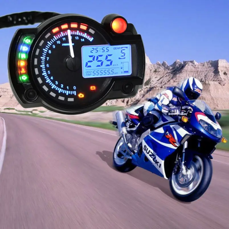 
15000rpm modern RX2N similar LCD digital Motorcycle odometer speedometer adjustable MAX 299KM/H 