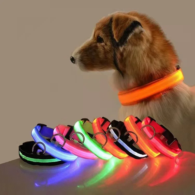 Pet LED Dog Pets Collars USB Rechargeable with Design Glowing dog collar Adjustable Flashing collar led for dogs