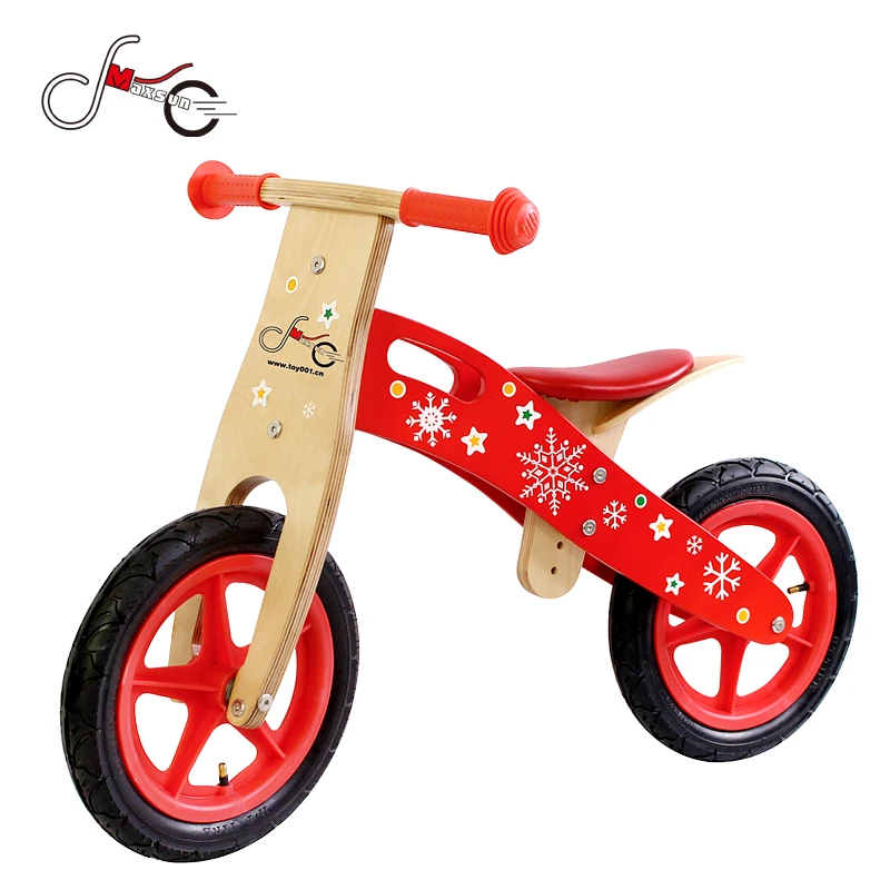12 Inch Wooden Bamboo Balance Bike Kids Bicycle
