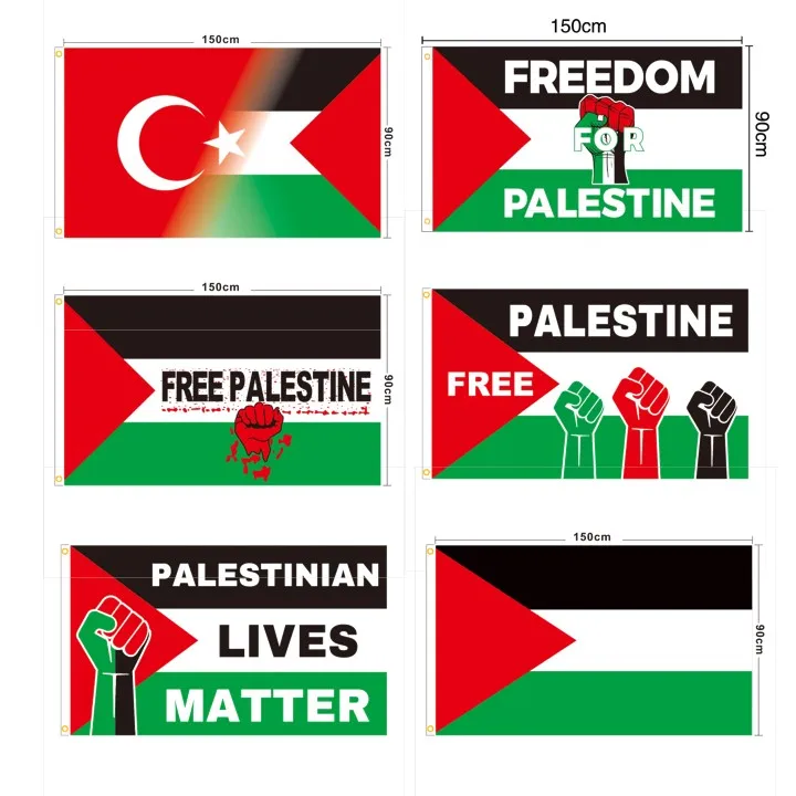Wholesale 90x150cm Country Flag Red Black Green Flag Palestine Flag