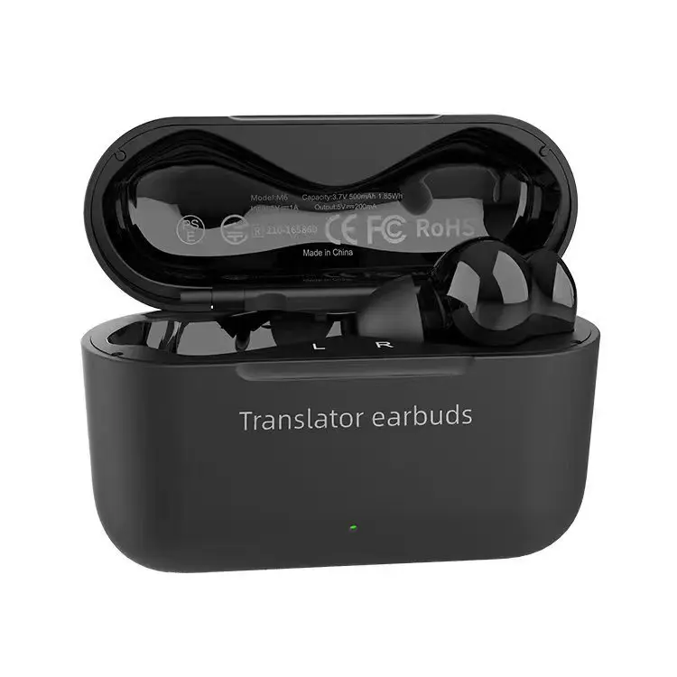 Smart language translation headset with Translator wireless Compact Earphones 127 languages and multi-country translation