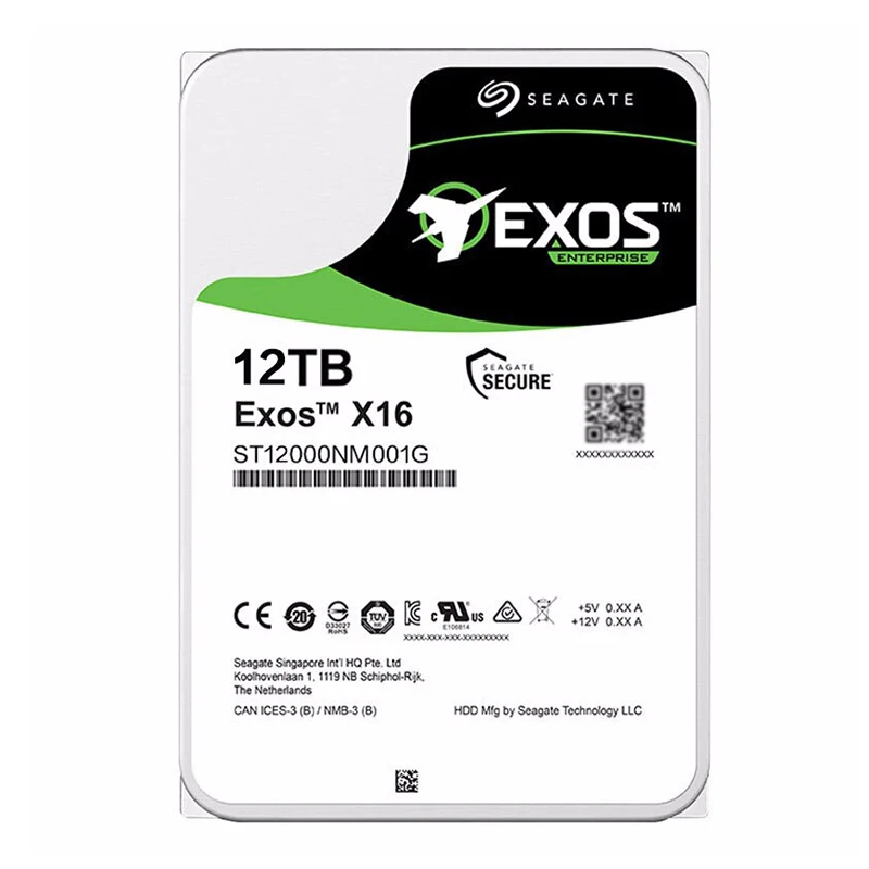 Seagat 12TB Hard Drive Exos 256MB SATA ST12000NM001G Enterprise Internal Hard Drive Disk HDD 12tb for Server NAS Laptop PC
