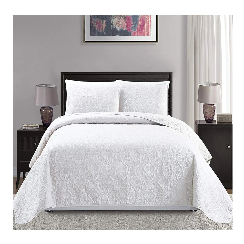 Hot sell ultrasonic soft bedspread wave edge