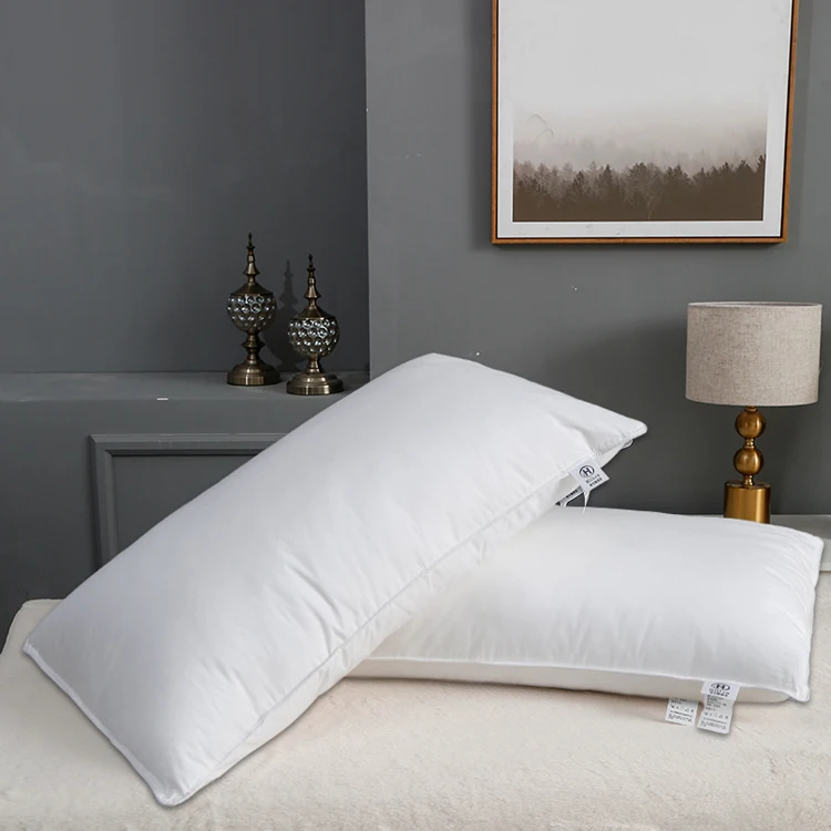 Star Hotel High quality Printing Stuffing Material White  Goose Down Luxury Hotel Bedding Pillow
