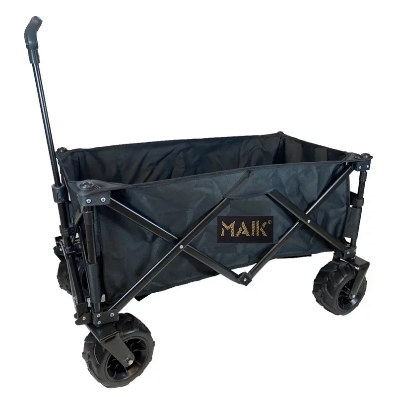 4 Wheels Folding Fhopping Cart with Bag Folding Storage Cart Golf Heavy Duty Cart