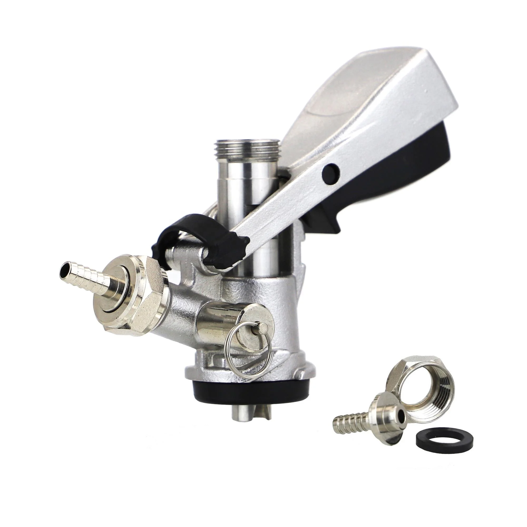 Food Grade Stainless Steel Draft Beer Dispenser Faucet Brass S Type Beer Tap Keg Coupler