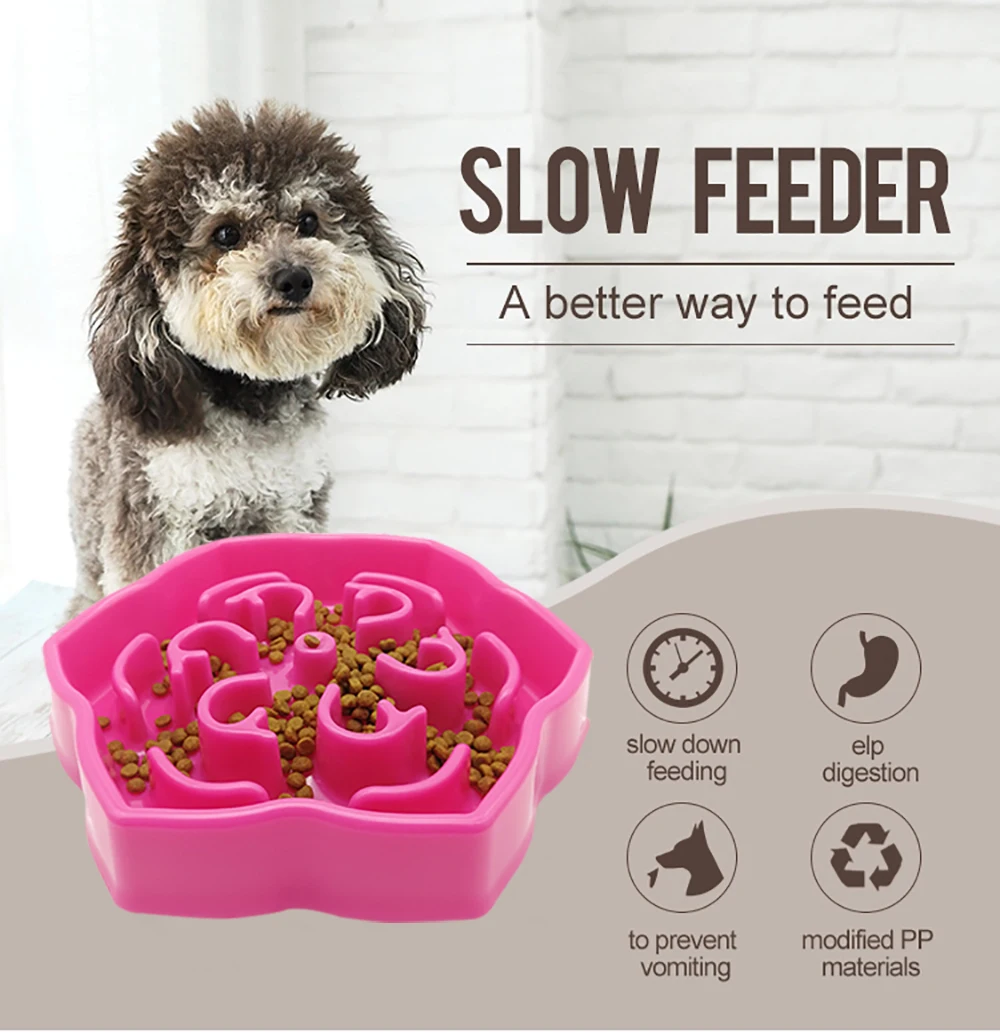 2021 hot sellers Factory Wholesale cheap slow food anti-choke dog bowl folding fun feeder slow bowl