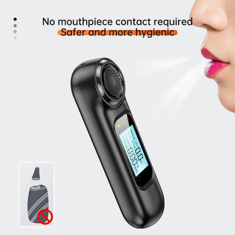 Rechargeable Portable Digital Non-Contact Breathalyzer Air Blowing Detector Alcohol Tester