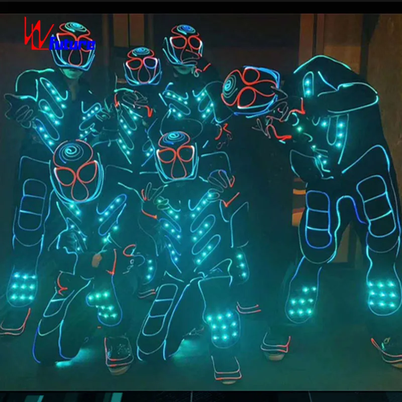 LED-Licht Kostum Attractive Robot Performance Wear for Girls One Size Bra Dress for Stage Performance or Party