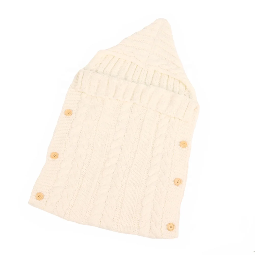 China Making Newborn Knit Cotton Winter Warm baby cotton winter stroller baby sleeping bag With Hat