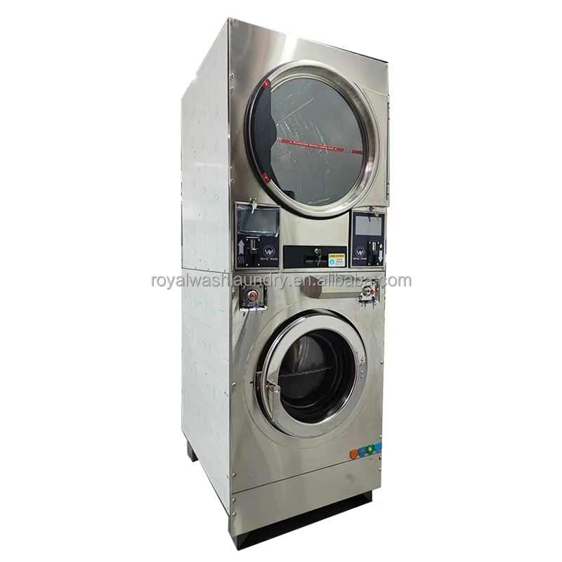 Top Seller Industrial Automatic Coin Operated Washing Machine with Dryer 22kg Washing Capacity Laundry Washing Dry Machine