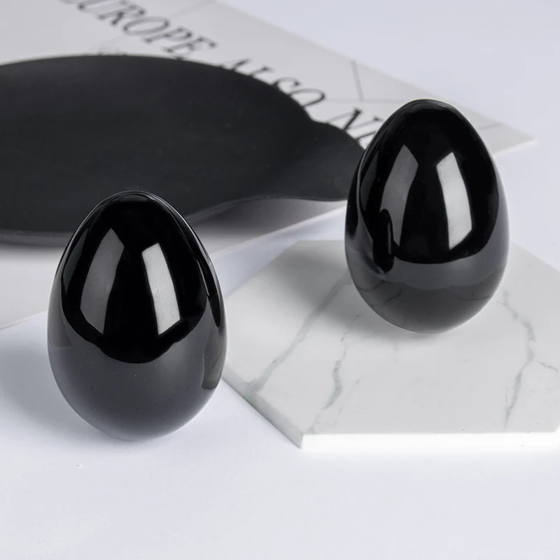 Подарок камень натуральный Obsidian Yoni Egg для