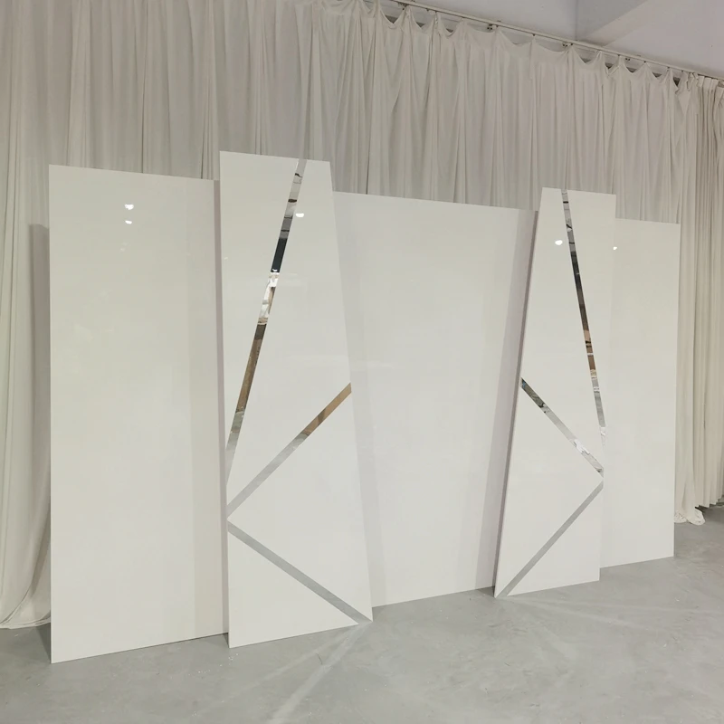 Event Stage Supplies Royal Luxury PVC Acrylic Backdrop BJ240028-15 Modern Wedding Decoration Background pink Backdrop Stand