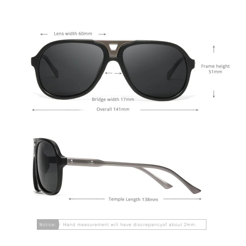 KDEAM Custom Private Label Retro Classic Mens Pilot Sunglasses Polarized Metal Eyeglasses 2019
