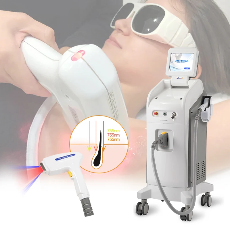 New Beauty Equipment 808nm Diode Laser Device Pain Free Permanent Hair Removal Skin Rejuvenation Whitening Machine