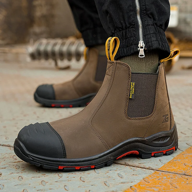 Nubuck leather work boots Composite Toe safety boots excellent crazy horse leather safety boots Australian