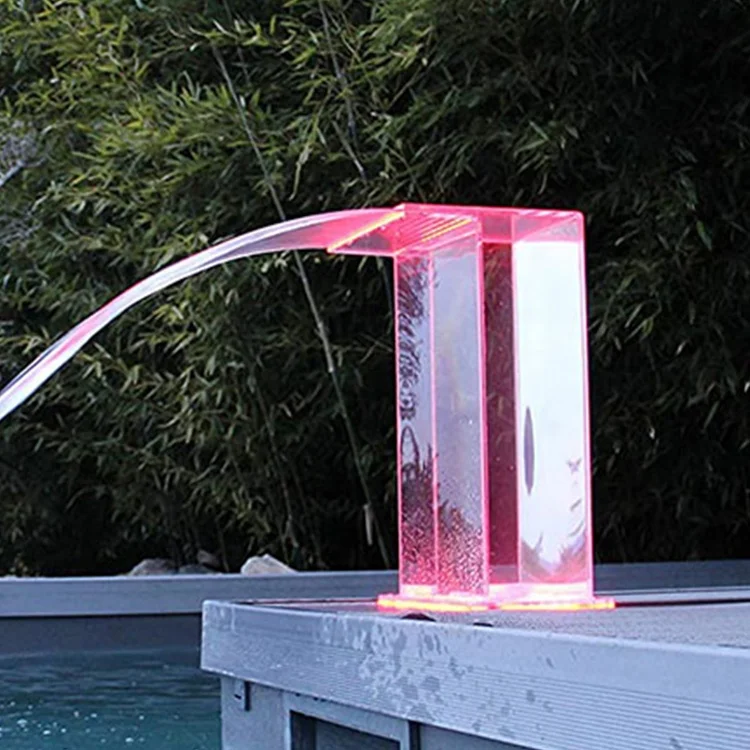 Factory direct supply swimming pool acrylic water fountain waterfall