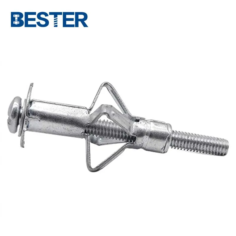 Stainless carbon steel cross recessed cavity m-type plasterboard hollow wall anchors for sale