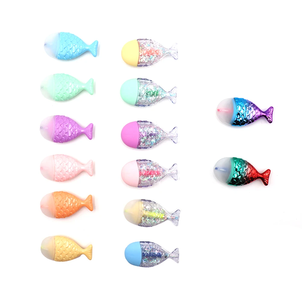 High Quality New Style Small Fish Shape Plastic Animal Hot Sale Cheap UV Highlighter  Pen