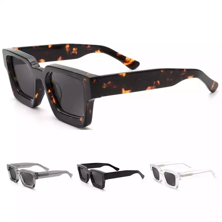 2023 Custom Wholesale Simple Trend Polarized Shades Tac Lenses Glasses Women Acetate Glasses Men High Quality Sunglasses