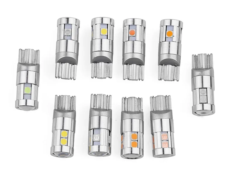 NBYC T10-3030-5-9 9-36V T10 9smd led canbus car T10 led bulbs 12/24V 5SMD 194 168 2825 Car Side Wedge Light Automotive
