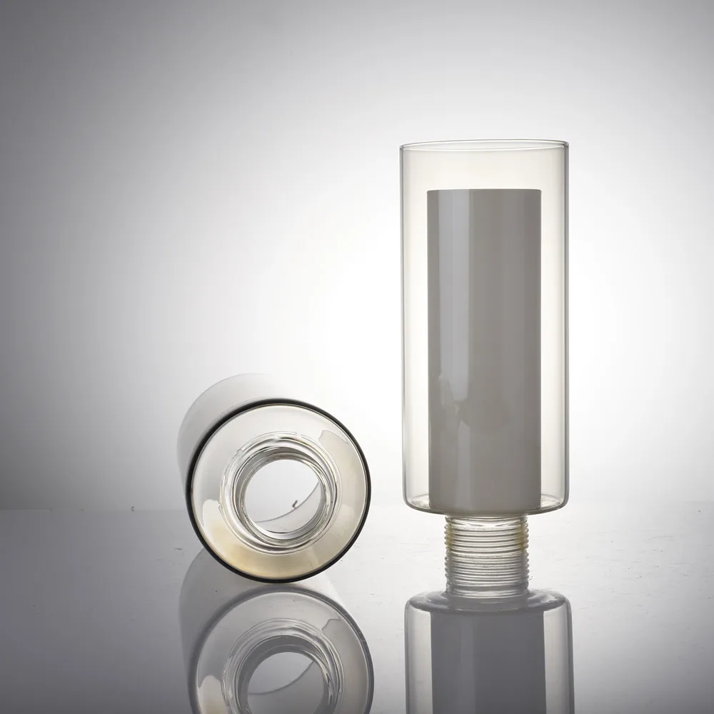 New Arrivals Hand Blown Glass Borosilicate Pendant Cylinder Frosted Glass Lamp Shade