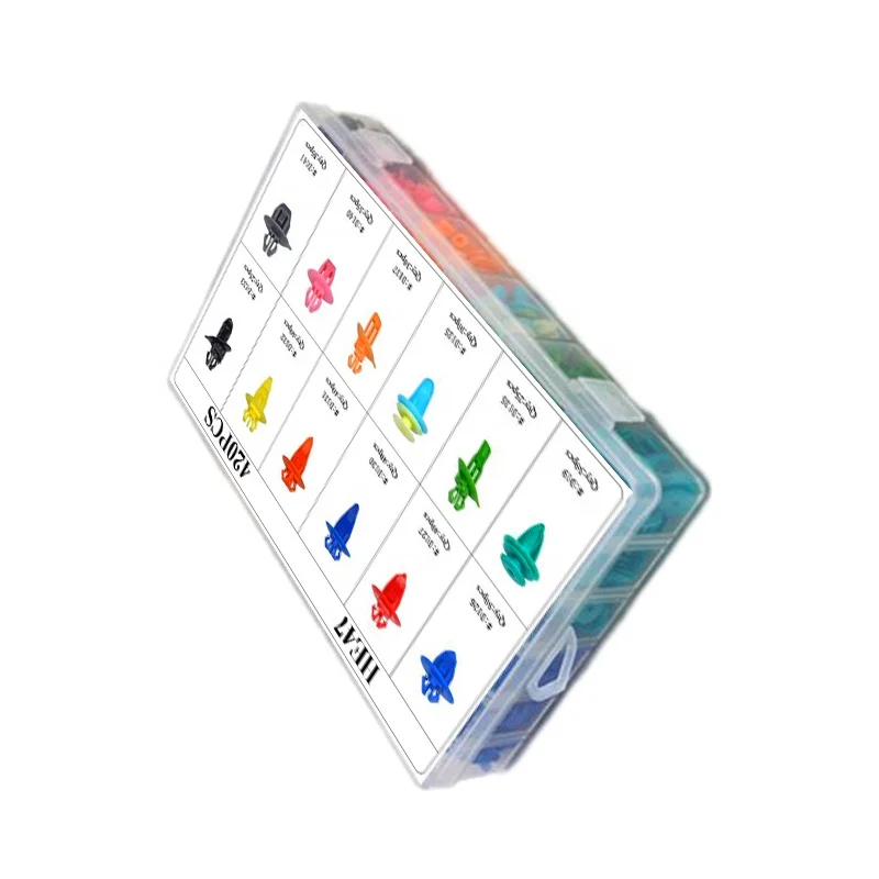 420pcs box fastener set clip, used for Toyota rivet fastener nylon door plate clip