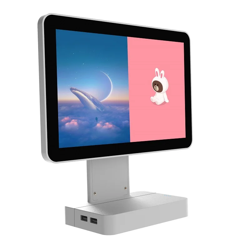 new product ideas 2021tegnologia LCD Screen WIFI Restaurant Table Menu Power Bank coffee shop menu holder advertising power bank