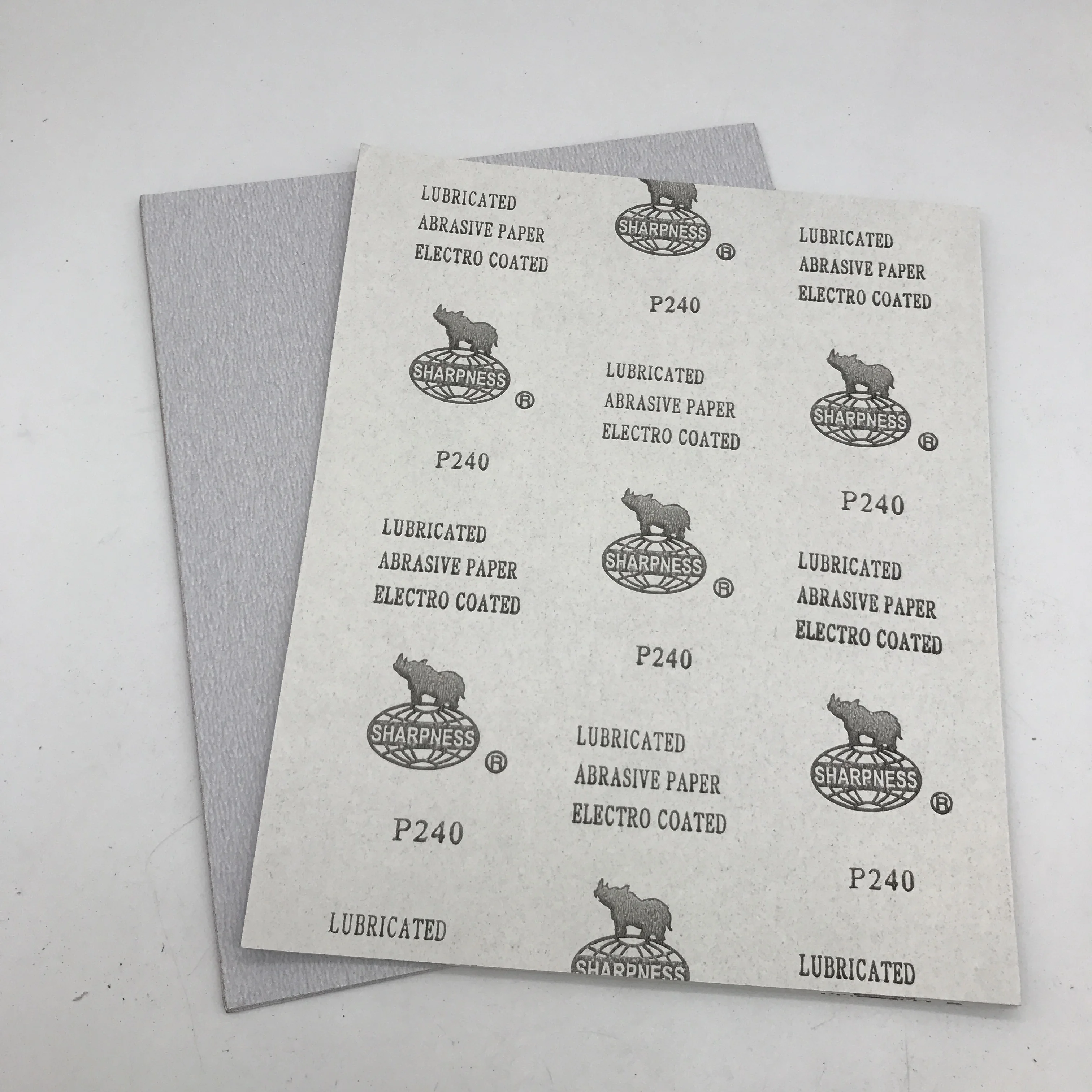 SHARPNESS Hot Sell White Latex Stearate Dry Abrasive Sand paper 230mmx280mm Grit 120/150/180/240/400 for Wood and Metal Sanding