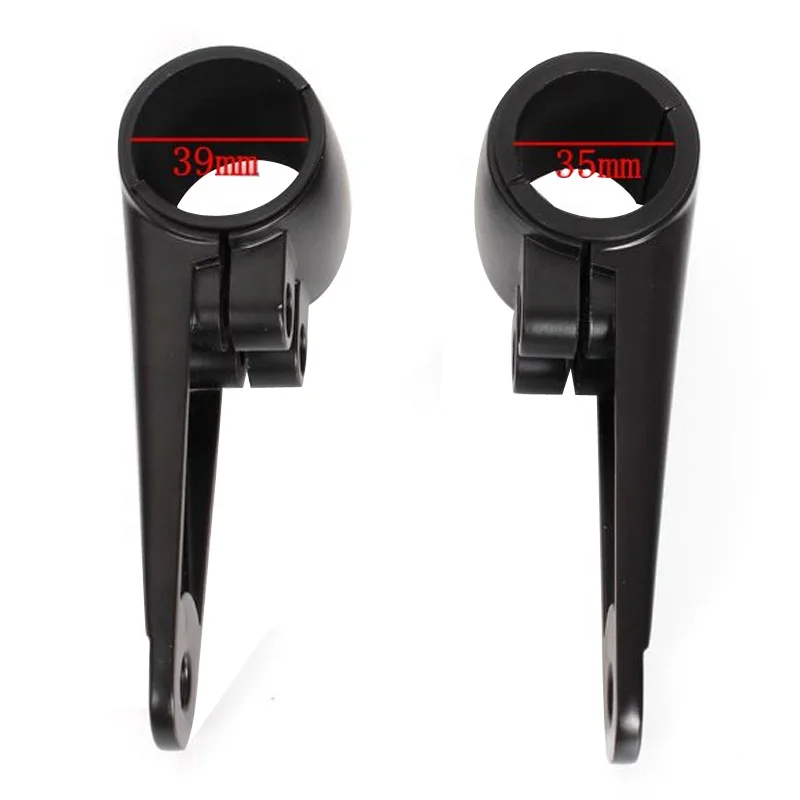 Black Universal Headlight Mount Brackets Fork 35/39/41mm For Motorcycle Chopper Cafe Racer Universal