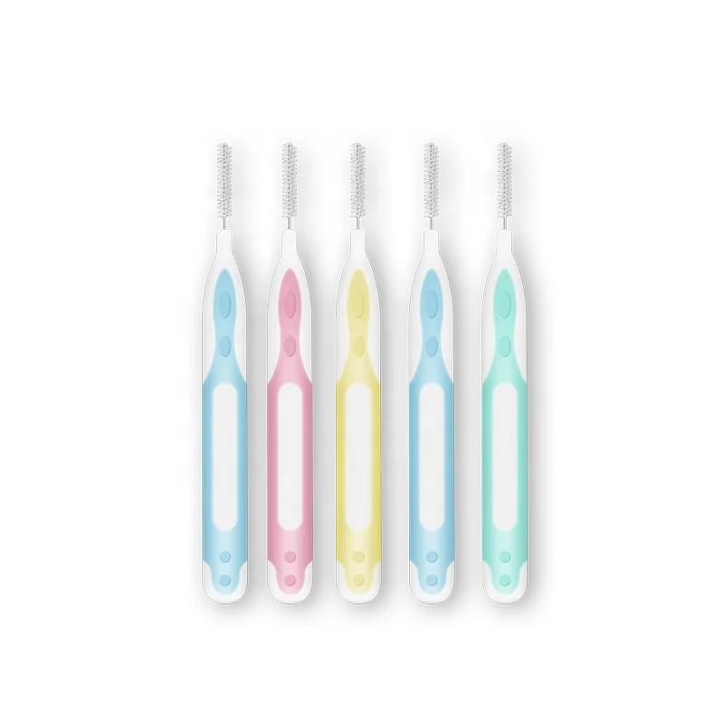 reusable dental floss pick colored interdental brush floss slit between the teeth cleansing manufacture small moq low price