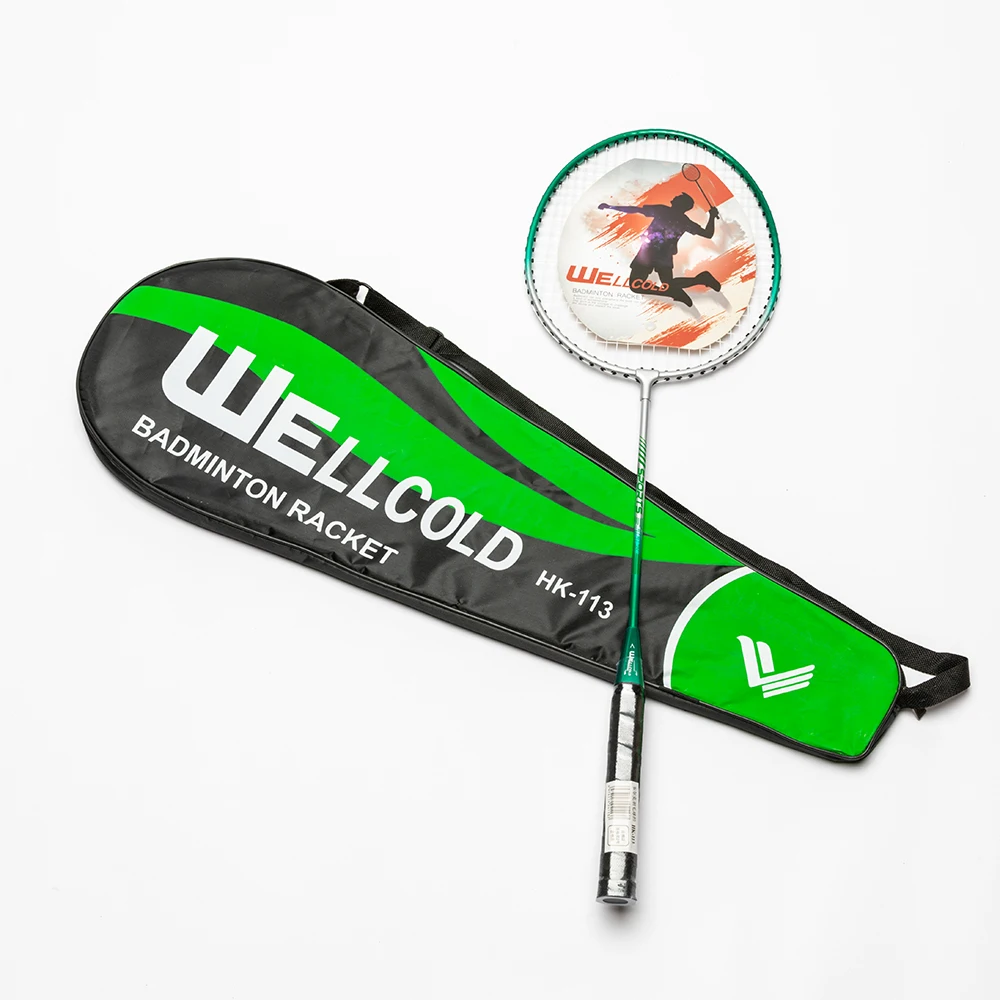 Factory custom wholesale Amateur Junior 2 packs/set steel shaft badminton rackets Racquet