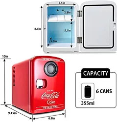 4L Red Mini Refrigerator Portable With speakerHotel Car Fridge Cosmetic Drink Cooling  Customization Mini Fridge