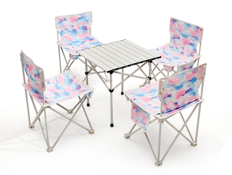 Lightweight Aluminum Folding Table and Chair Set Outdoor Portable Cheap Folding Chair With Carry Bag