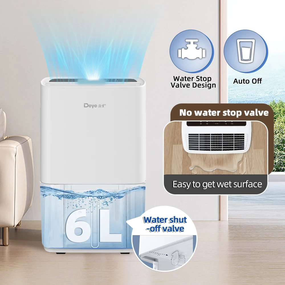 Deye high quality DYD-R50A 50L 1owest smart air dry home dehumidifier with R290