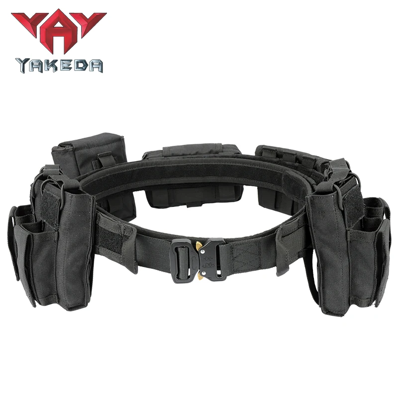 YAKEDA Multi-function Pocket Pouch 5-pieces Set Camo Style Outdoor Training Waist Belt Tactical Duty Utility Belt