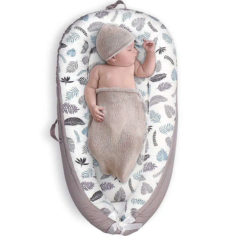 Новый Рожденный портативный детское постельное белье боди с принтом «Snuggle сна кроватки гнездо