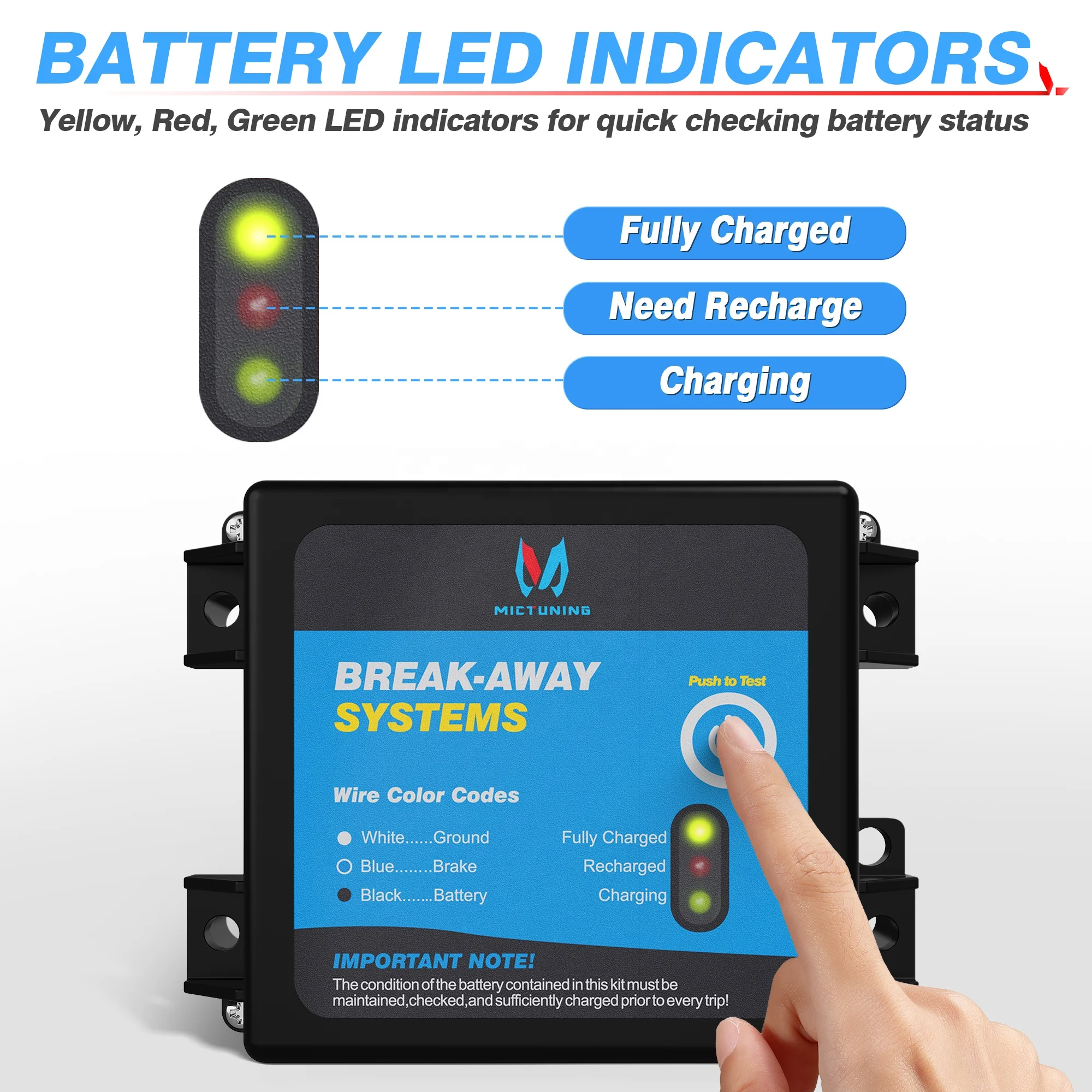 Контроллер тормозов со светодиодным индикатором